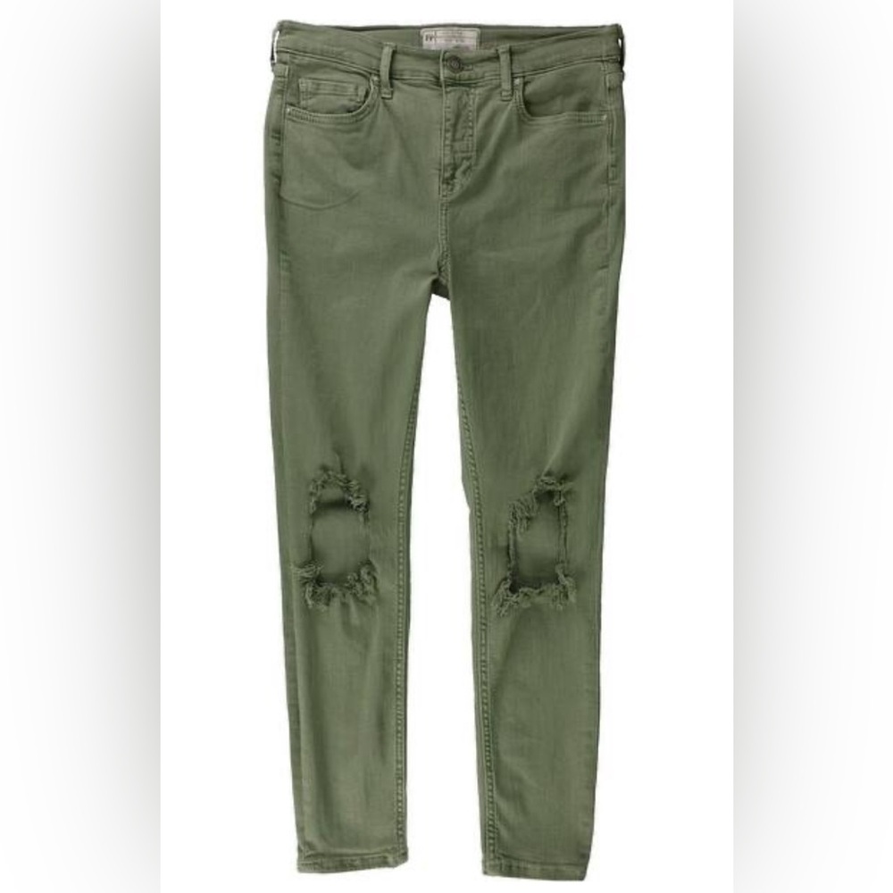 FREE PEOPLE busted knee skinny jeans size women’s 26